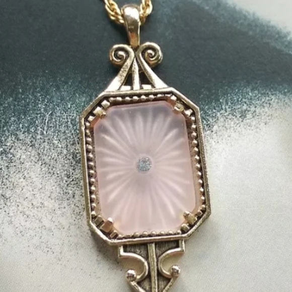 Avon 1977 Frostlights Camphor Glass Vintage Pendant - Picture 2 of 6